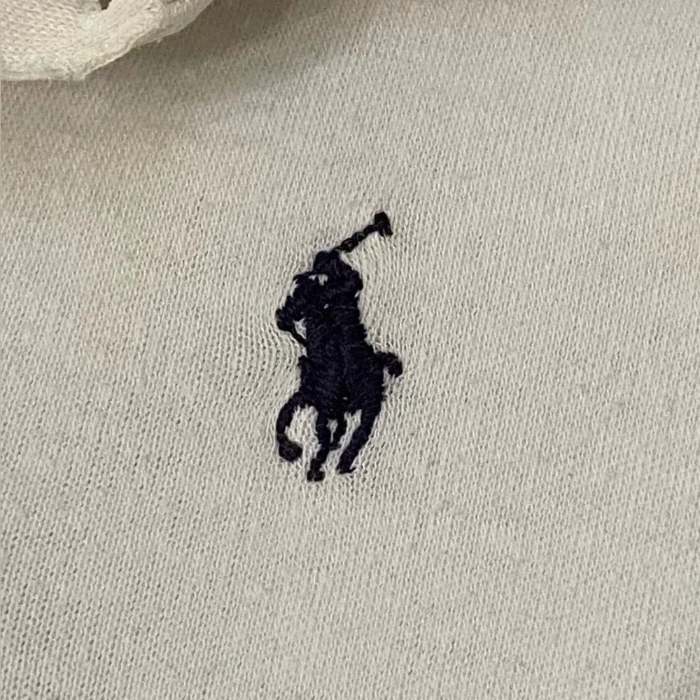 Vintage Ralph Lauren Infant Sz M (6-12m) White Soft Cotton‎ Polo Coverall